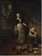 Nicolaes maes The Idle Servant painting
